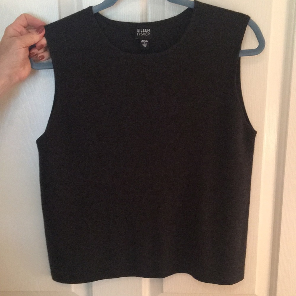 Wool Charcoal Grey sweater Vest